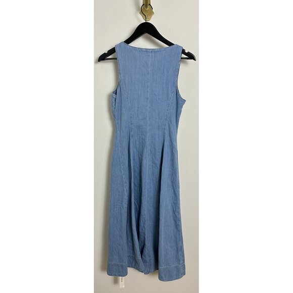 REFORMATION Sebastien Denim Midi Dress in Savannah Size US 6 NWT - Picture 6 of 12